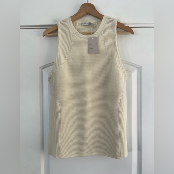 Peter Millar Campbell Ottoman Rib Sweater Ivory - L - Picture 4 of 7